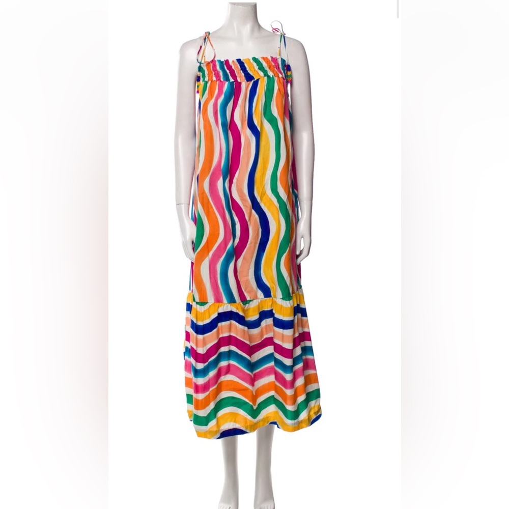 Farm Rio Dancing Stripes Maxi Dress